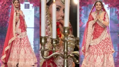 Amidst the battle with cancer, Hina Khan became a bride in a red lehenga, seeing her beauty and courage, the fans called her the real Sher Khan.
