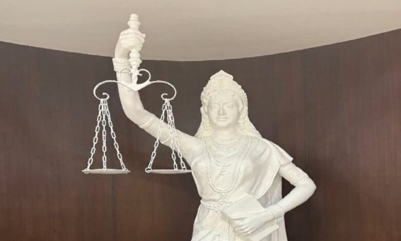 Redesign of the statue of the Goddess of Justice in the Supreme Court: