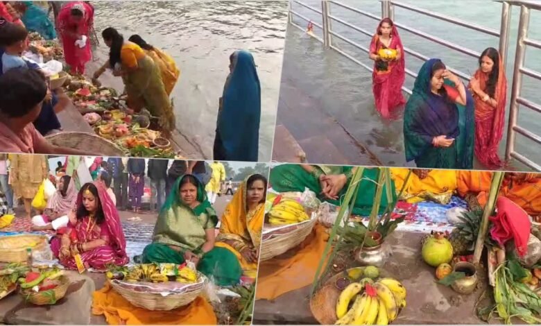 Chhath festival is being celebrated with great pomp in Uttarakhand, huge crowd of devotees at the Ganga ghats.