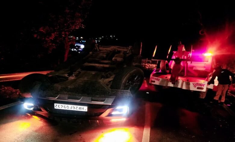 Mussoorie: Scorpio vehicle accident on Campti Road, two injured