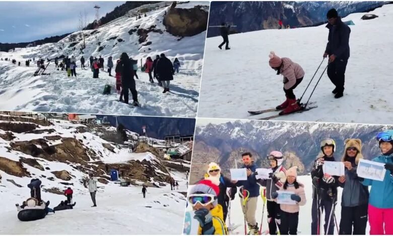 World Snow Day celebrated in Auli, tourists and players enjoyed snow sports