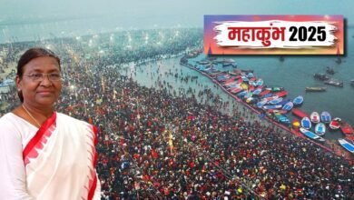 Maha Kumbh 2025: President Draupadi Murmu took a holy dip at Triveni Sangam, participated in Ganga Aarti