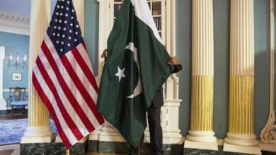 Pakistani diplomat makes offensive gesture during protest by Indian expatriates outside Pakistan High Commission in London