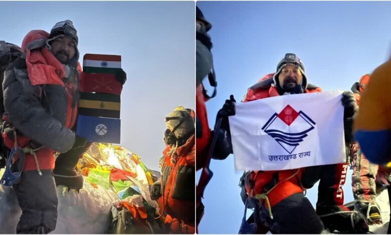 The brave son of Uttarakhand hoisted the tricolor on Mount Everest