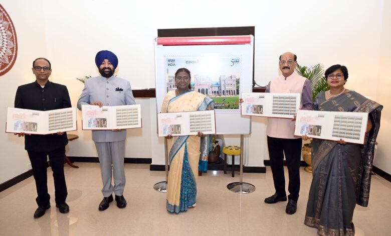 President Draupadi Murmu released a commemorative postage stamp on the 125th anniversary of Raj Bhavan Nainital