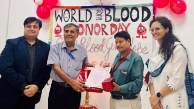 Dr. Anil Verma, who donated blood for the 155th time, was honored on World Blood Donor Day