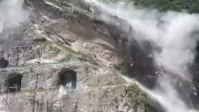 landslide at the Helang dam site of the Vishnugad-Pipalkot